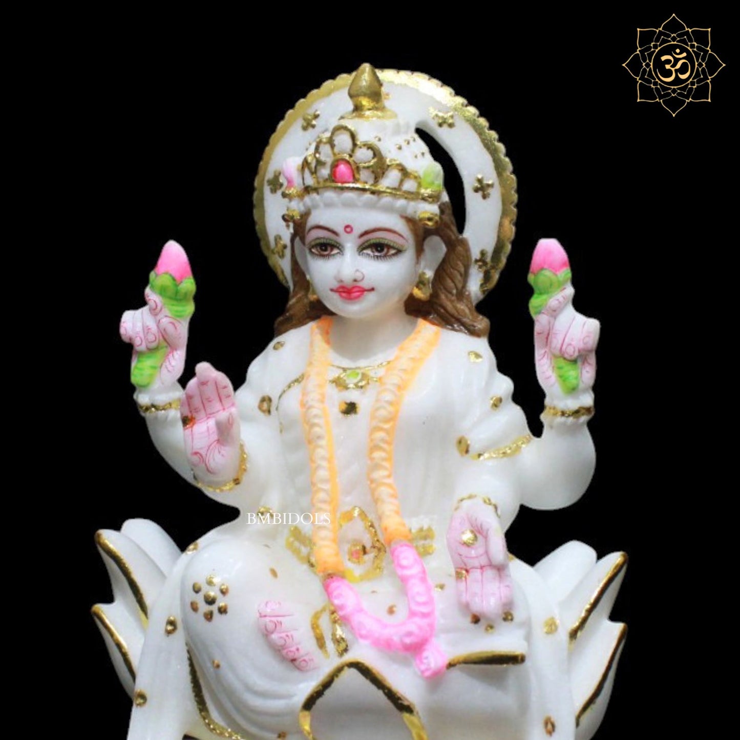 Lakshmi Maa Marble Murti for Homes and Temples in 9inches