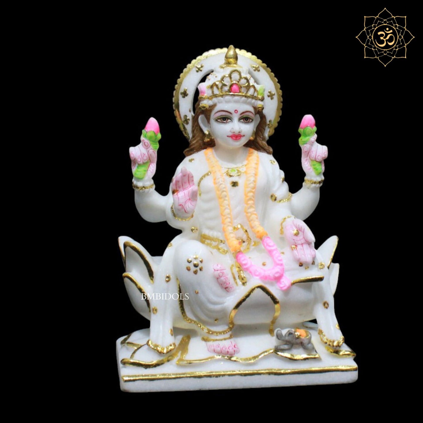 Lakshmi Maa Marble Murti for Homes and Temples in 9inches