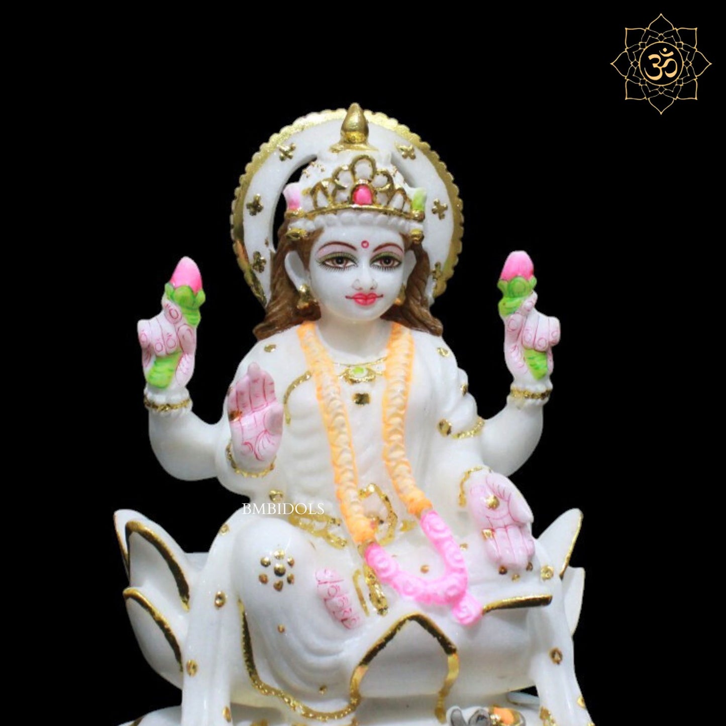 Lakshmi Maa Marble Murti for Homes and Temples in 9inches