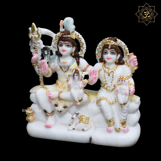 Shiv Parivar Marble Murti for Homes and Temples in 9inches