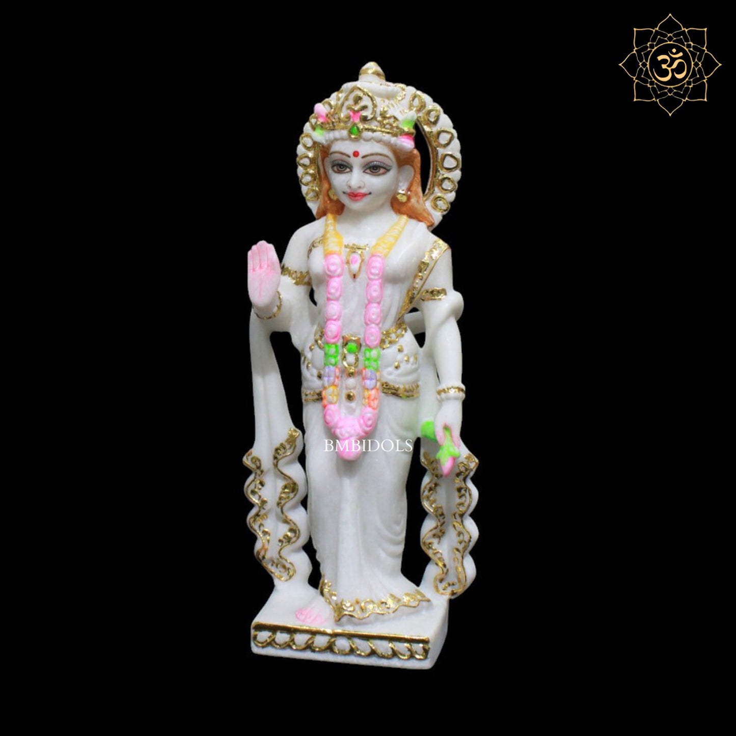 1-Feet Marble Radha Krishna Murti in Premium Makrana Marble – Ideal for Homes and Temples