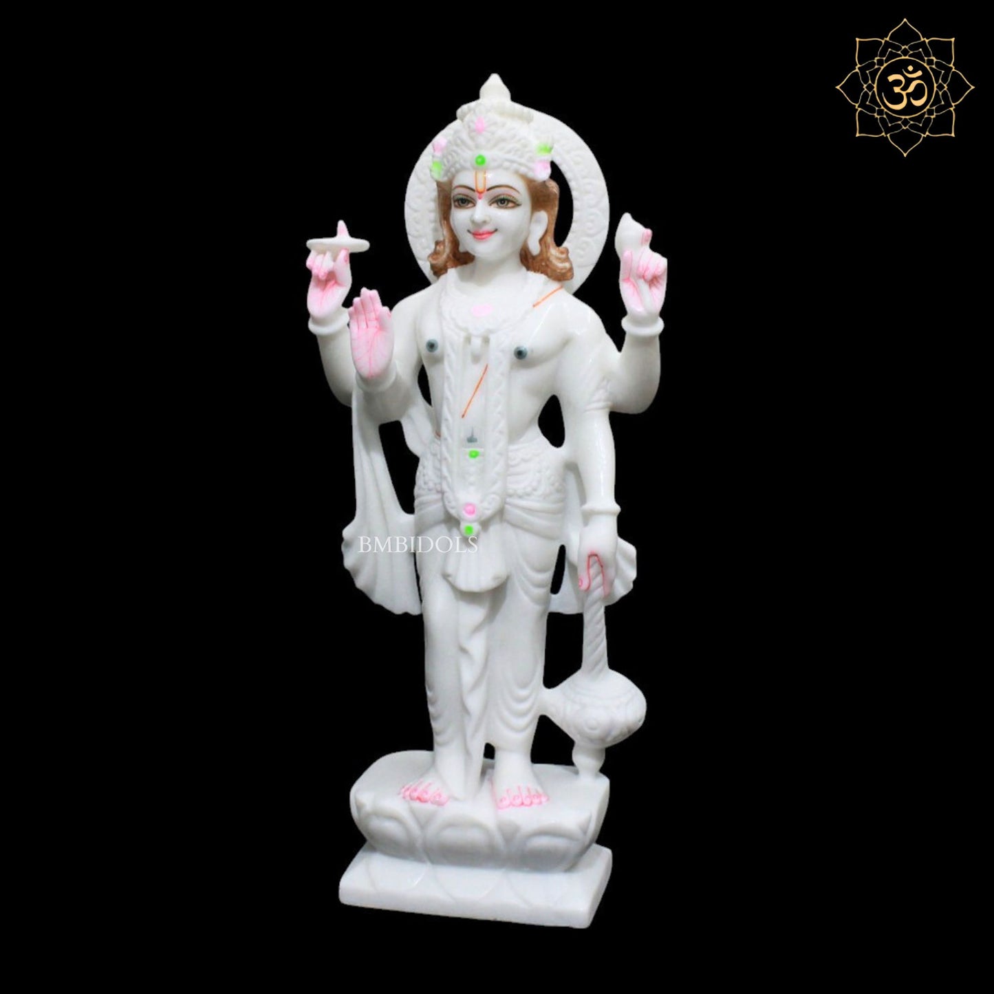 Lakshmi Narayan Marble Murti in 18inches for Homes and Temples