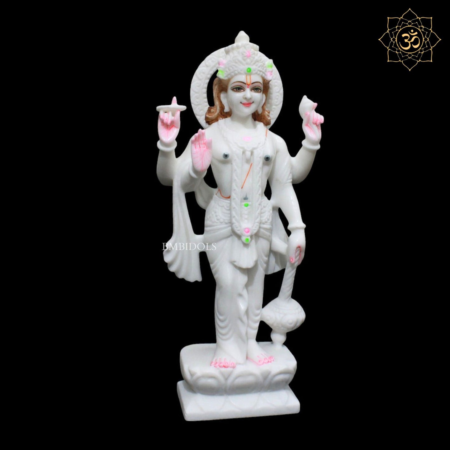 Lakshmi Narayan Marble Murti in 18inches for Homes and Temples