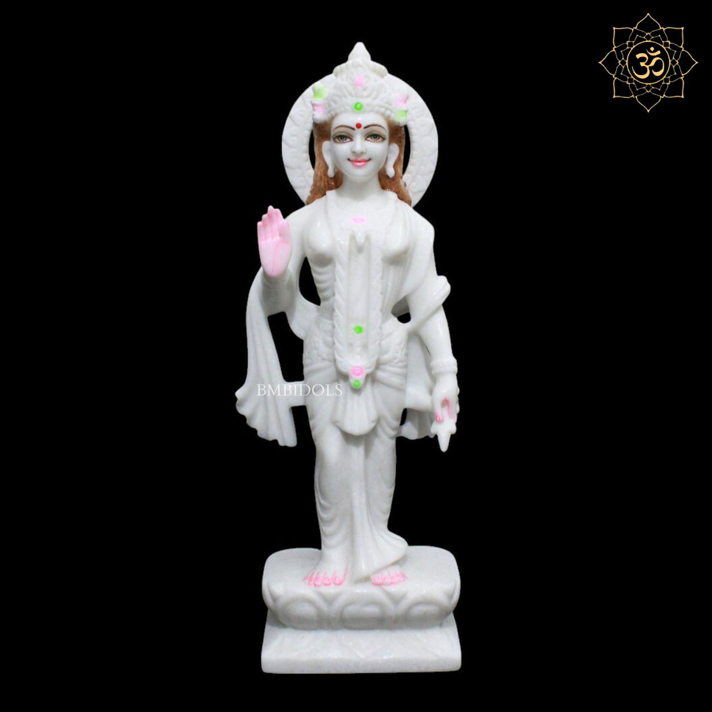 Lakshmi Narayan Marble Murti in 18inches for Homes and Temples