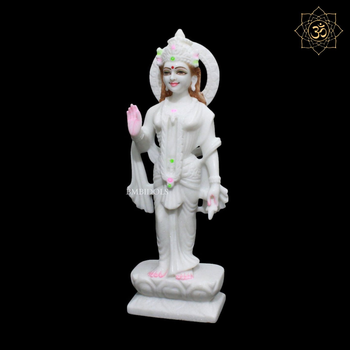 Lakshmi Narayan Marble Murti in 18inches for Homes and Temples