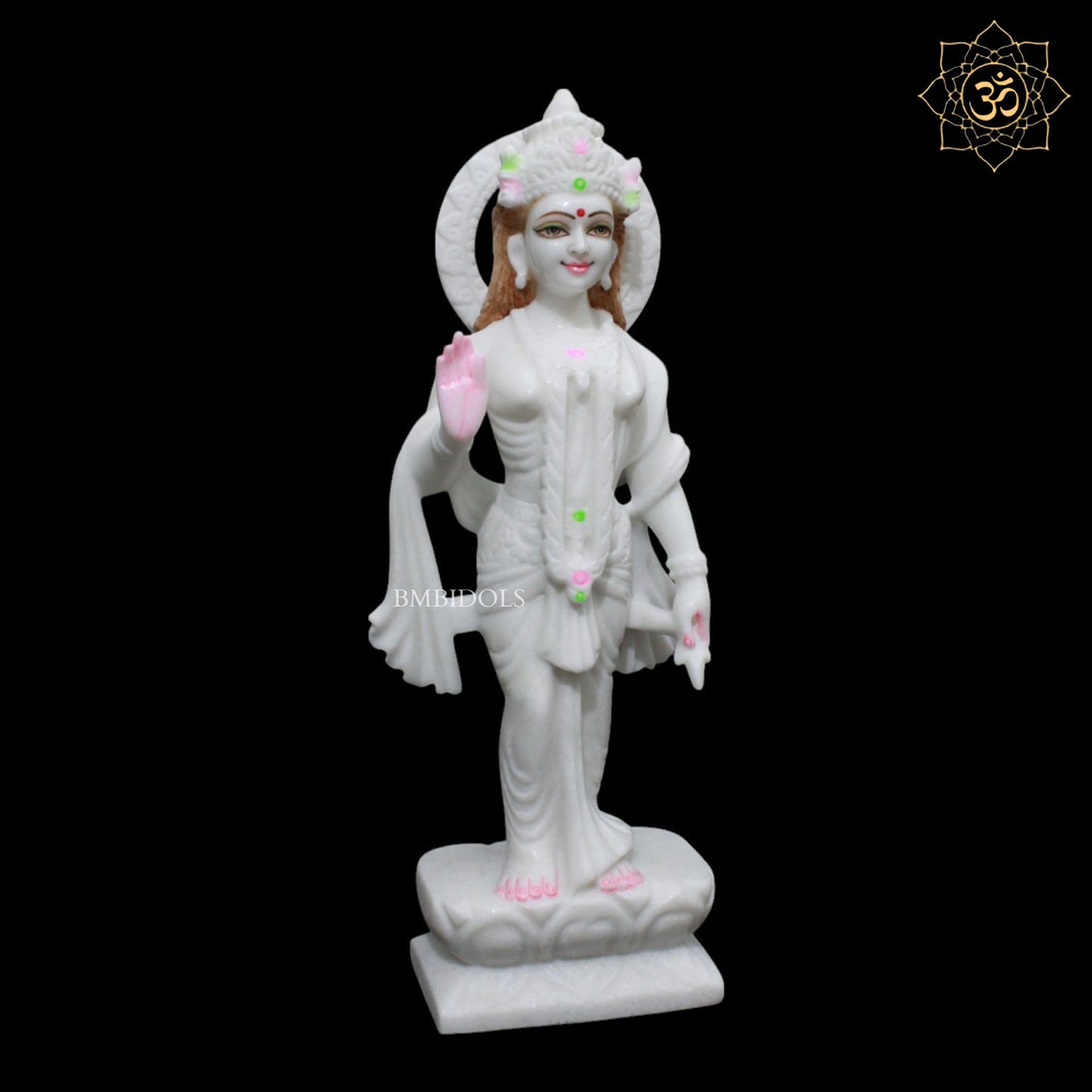 Lakshmi Narayan Marble Murti in 18inches for Homes and Temples