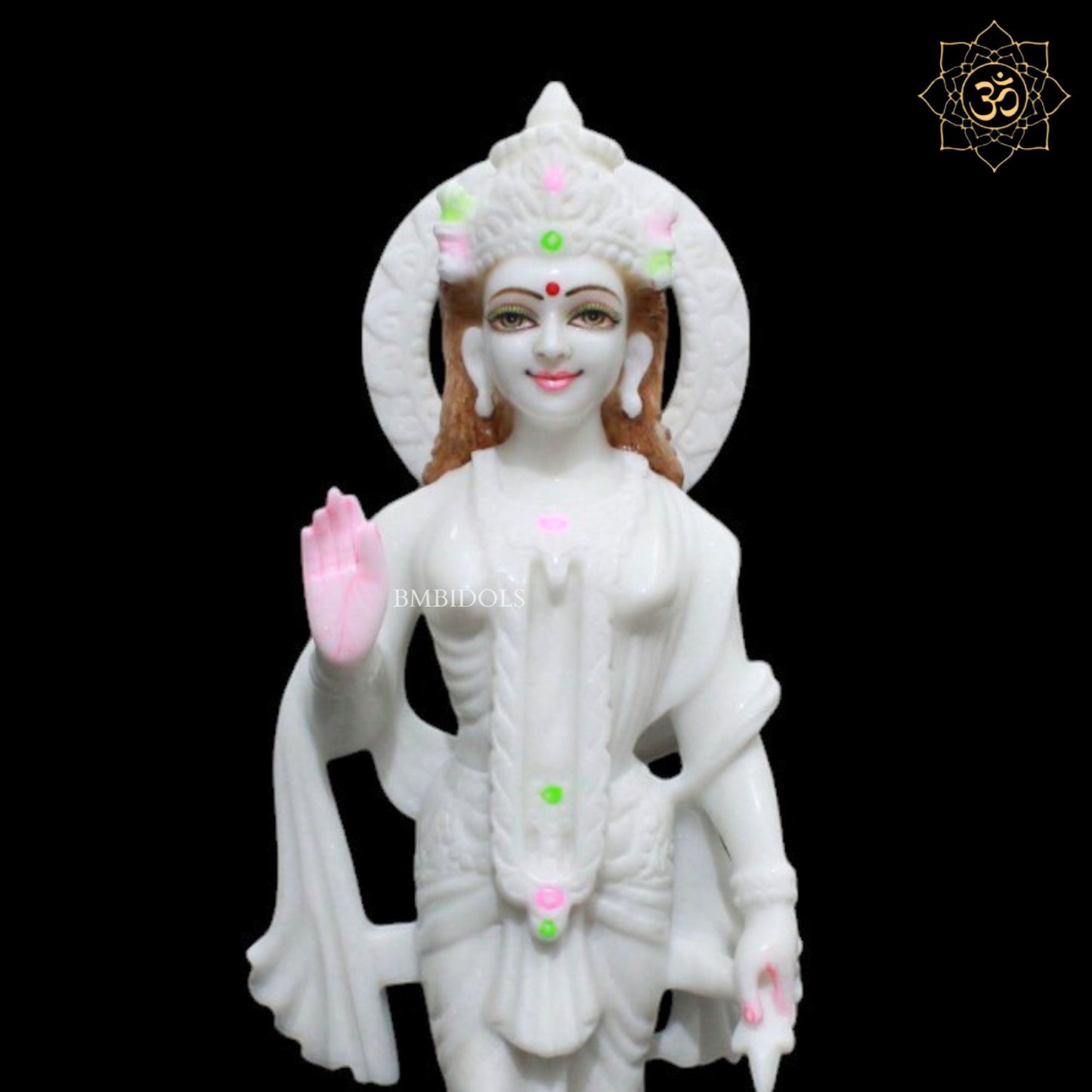 Lakshmi Narayan Marble Murti in 18inches for Homes and Temples