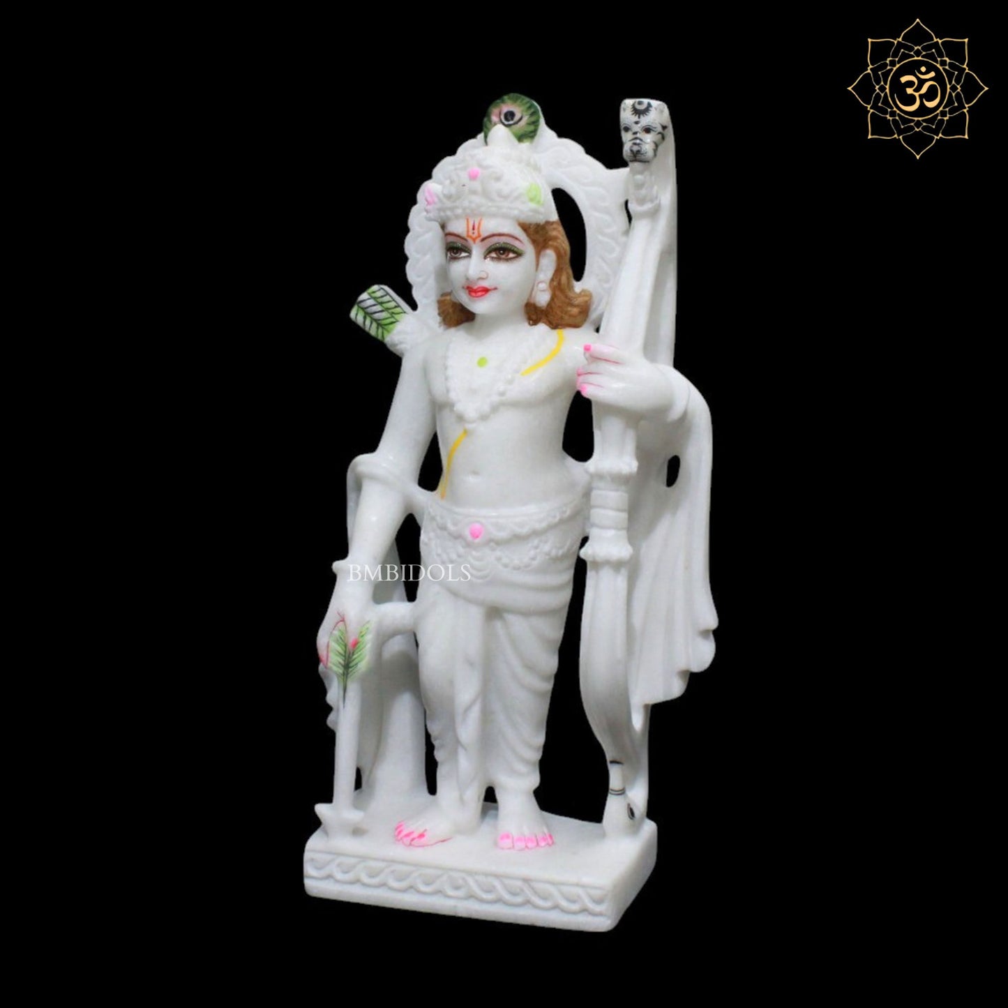 1feet Marble Ram Darbar Murti for Homes and Temples in Makrana Marble