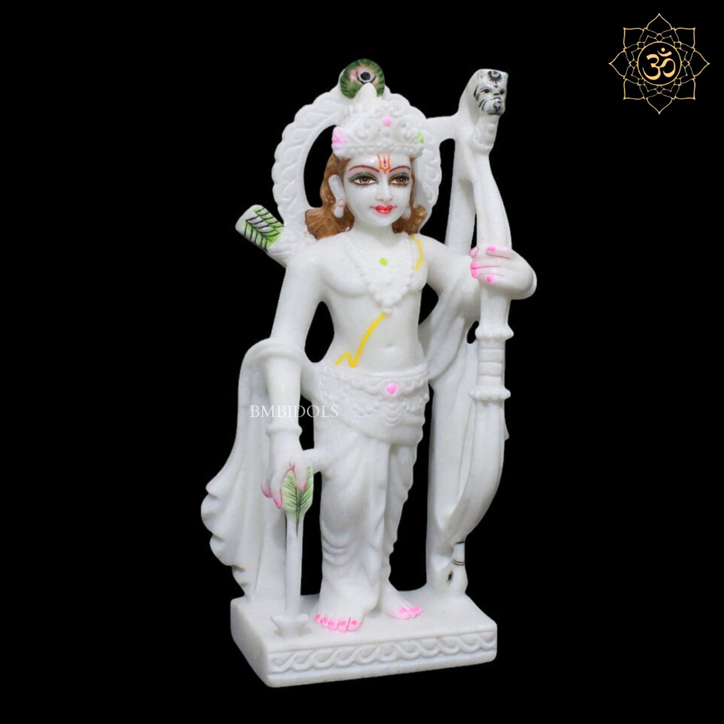 1feet Marble Ram Darbar Murti for Homes and Temples in Makrana Marble