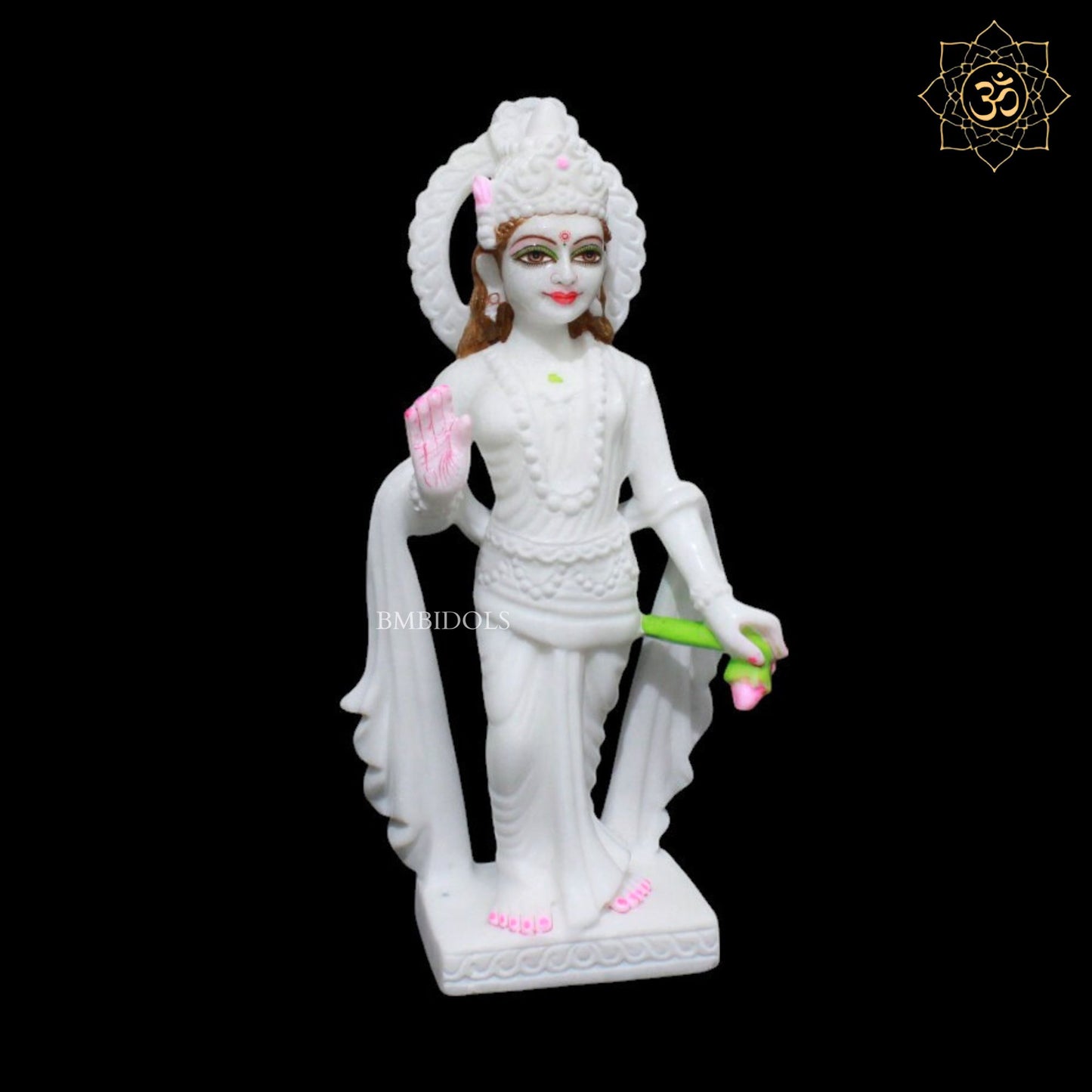 1feet Marble Ram Darbar Murti for Homes and Temples in Makrana Marble