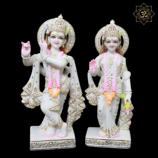 Radha Krishna Marble Murti for Homes and Temples in 24inches (2feet)