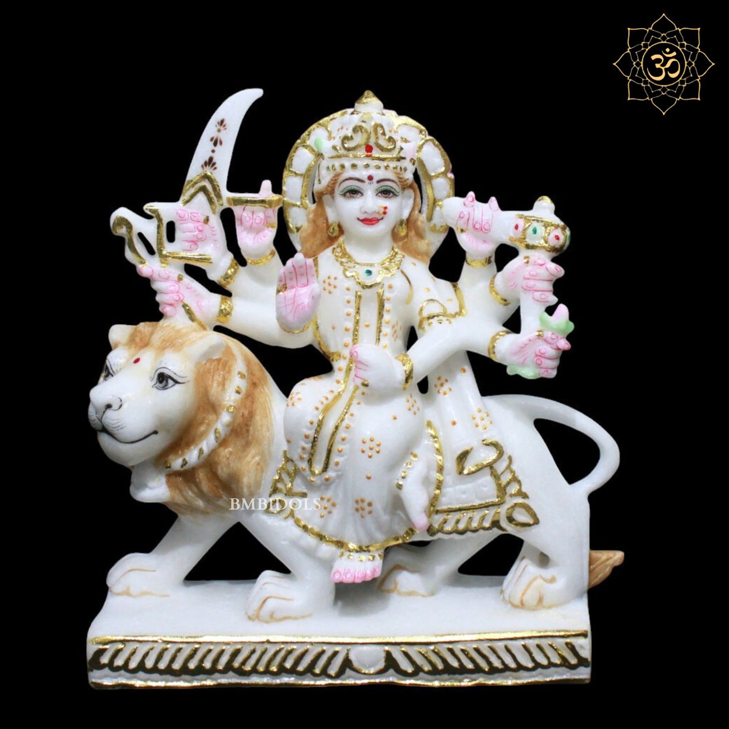 Small Marble Durga Murti for Homes and Temples in Makrana Marble