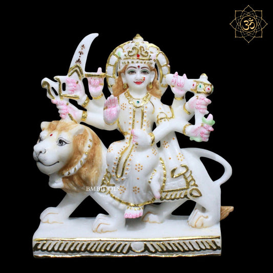 Small Marble Durga Murti for Homes and Temples in Makrana Marble