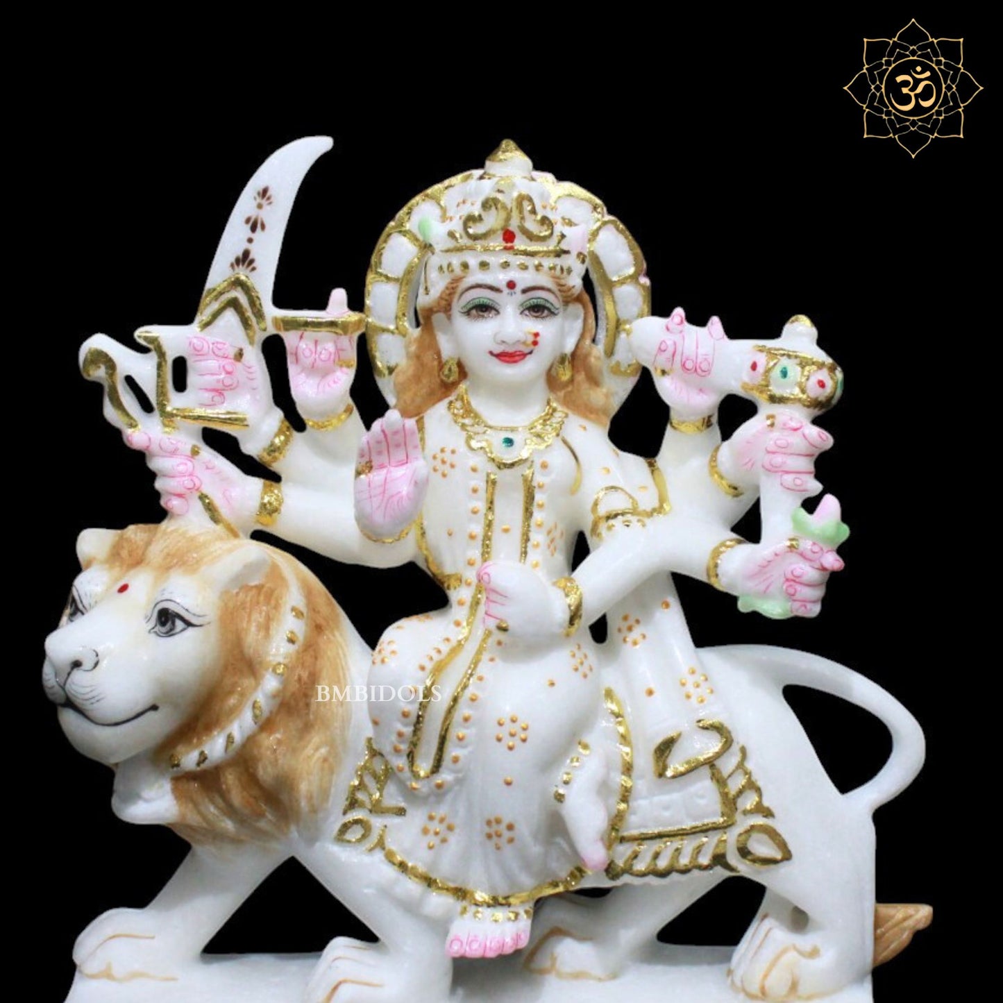 Small Marble Durga Murti for Homes and Temples in Makrana Marble