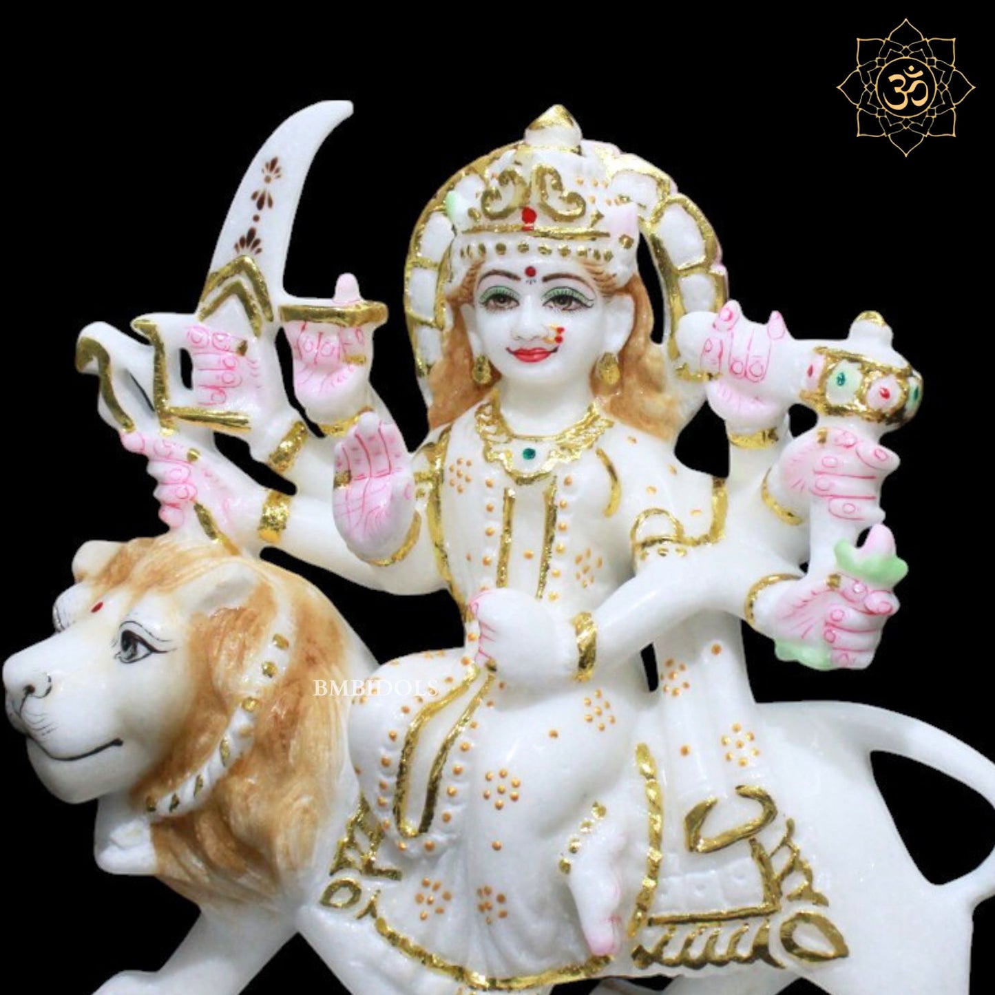 Small Marble Durga Murti for Homes and Temples in Makrana Marble