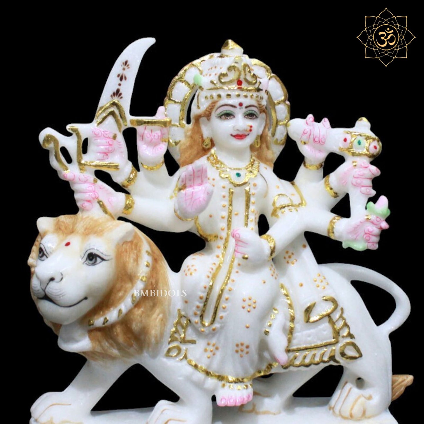 Small Marble Durga Murti for Homes and Temples in Makrana Marble