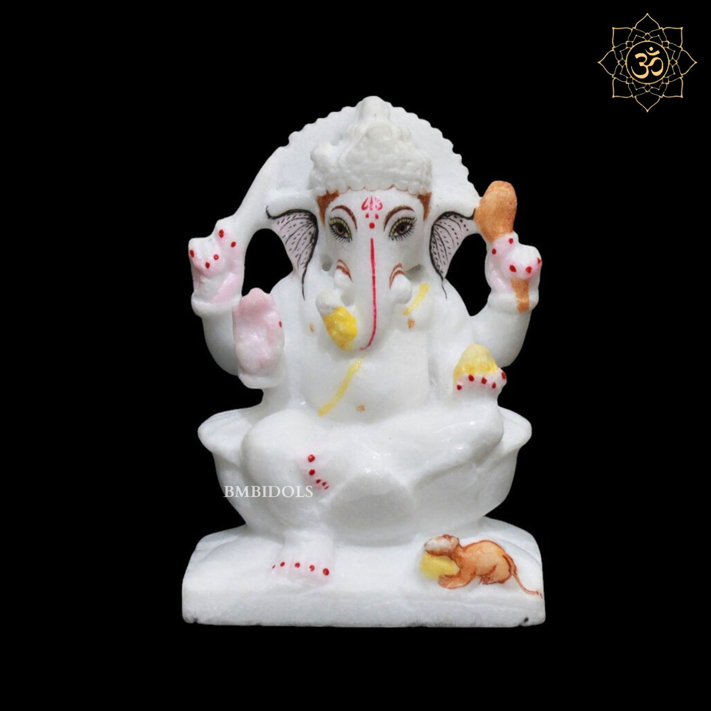 3inch Marble Ganesh Murti for Homes and Temples in Small Size