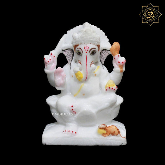 3inch Marble Ganesh Murti for Homes and Temples in Small Size