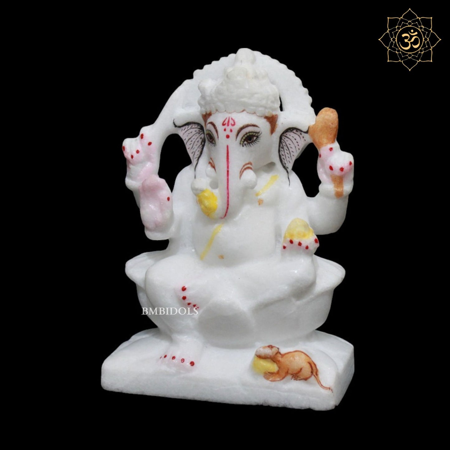 3inch Marble Ganesh Murti for Homes and Temples in Small Size