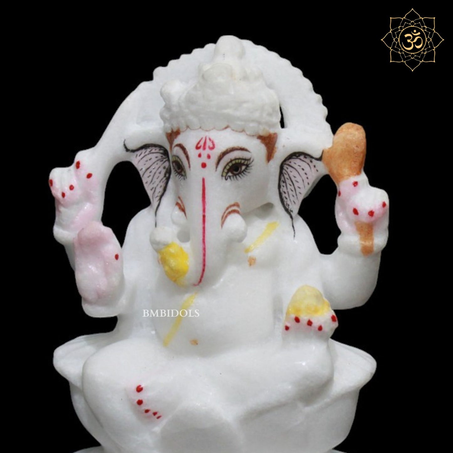 3inch Marble Ganesh Murti for Homes and Temples in Small Size