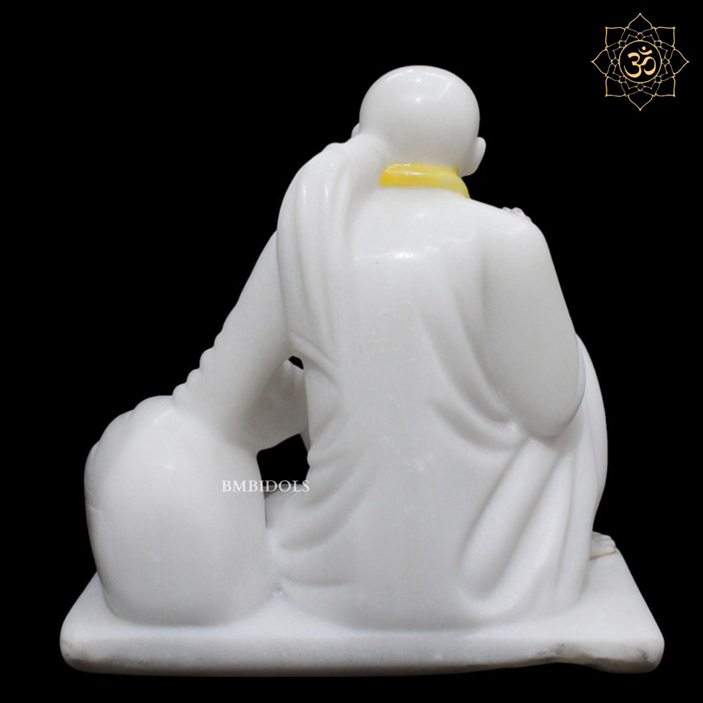 Marble Dwarka Mai Sai Baba Statue in 12inches for Homes and Temples