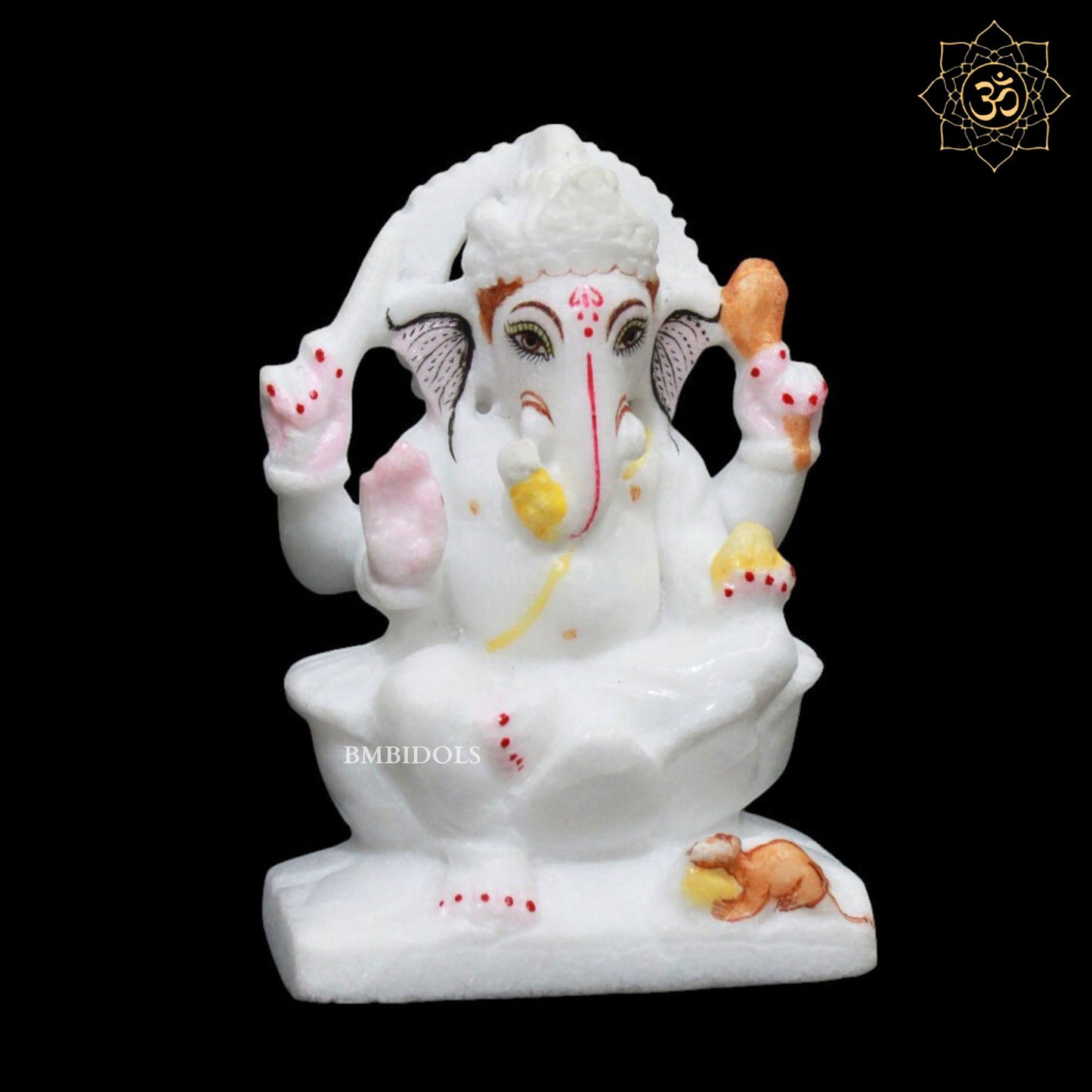 3inch Marble Ganesh Murti for Homes and Temples in Small Size