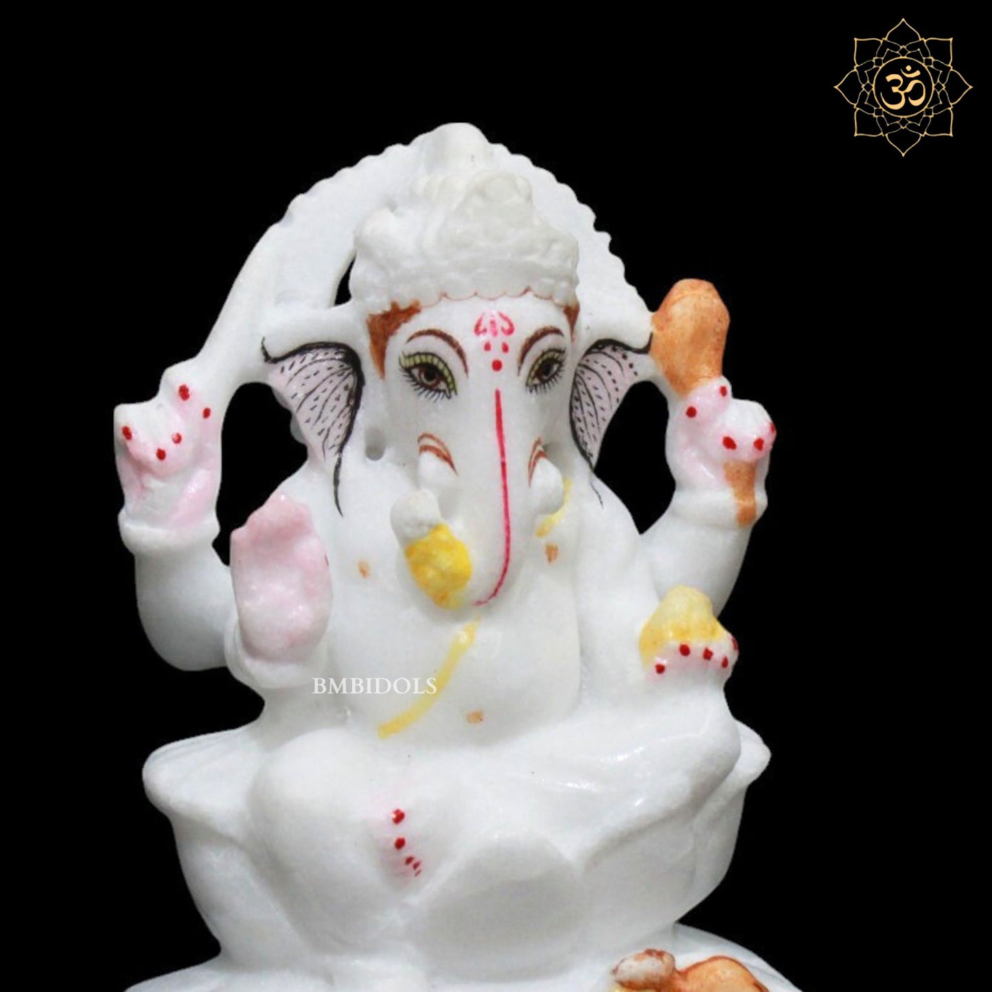 3inch Marble Ganesh Murti for Homes and Temples in Small Size