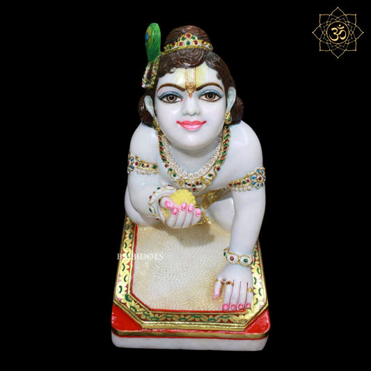 Marble Kanha ( Krishna) Murti for Homes and Temples in 15inches