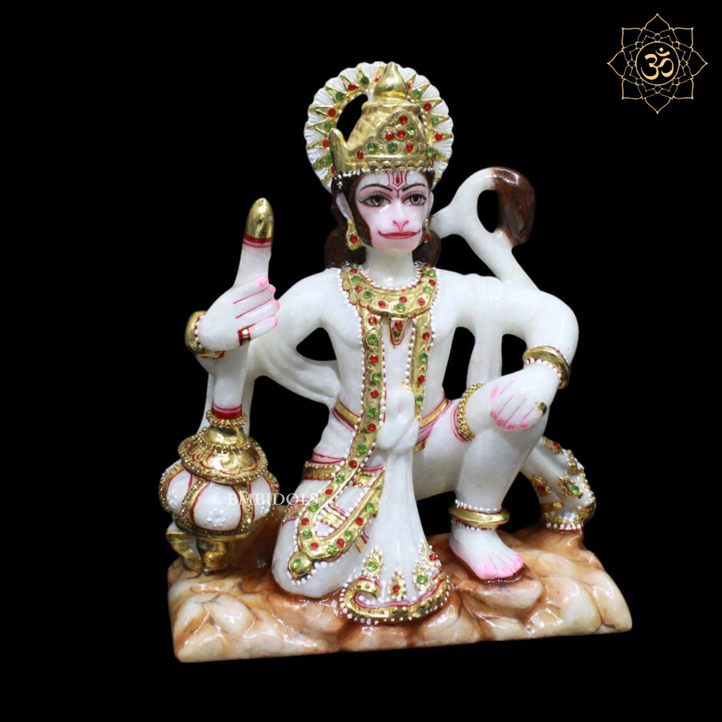 Hanuman Marble Murti for Homes and Temples in 9inches in Makrana Marble