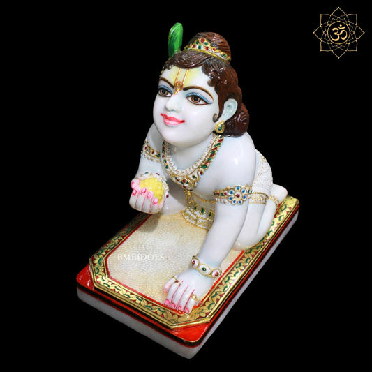 Marble Kanha ( Krishna) Murti for Homes and Temples in 15inches