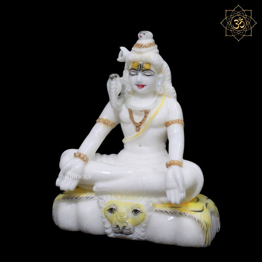 Shiva Marble Murti for Homes and Temples in 7inches in Makrana Marble