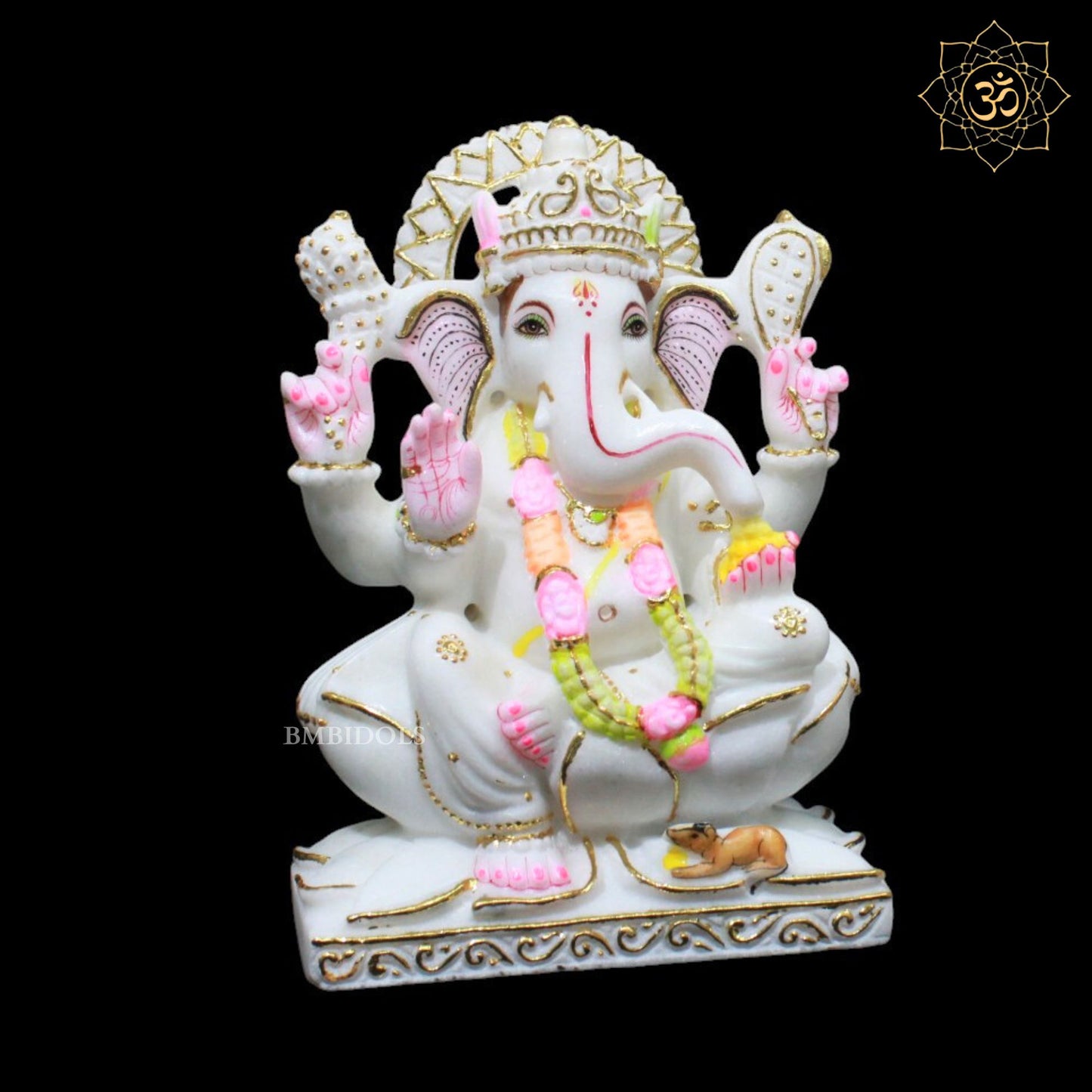 Ganesh Lakshmi Marble Murti for Homes and Temples in 9inches