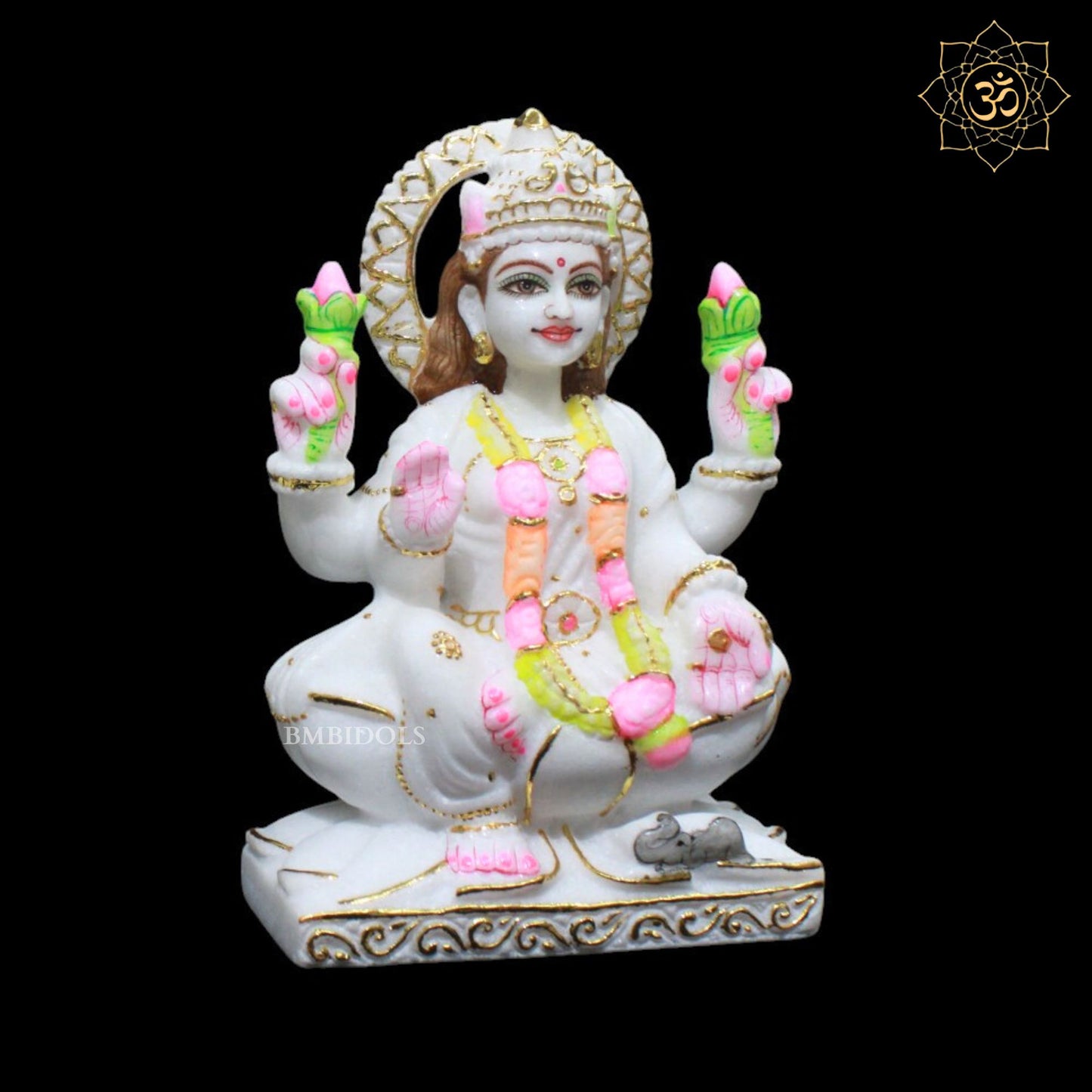 Ganesh Lakshmi Marble Murti for Homes and Temples in 9inches