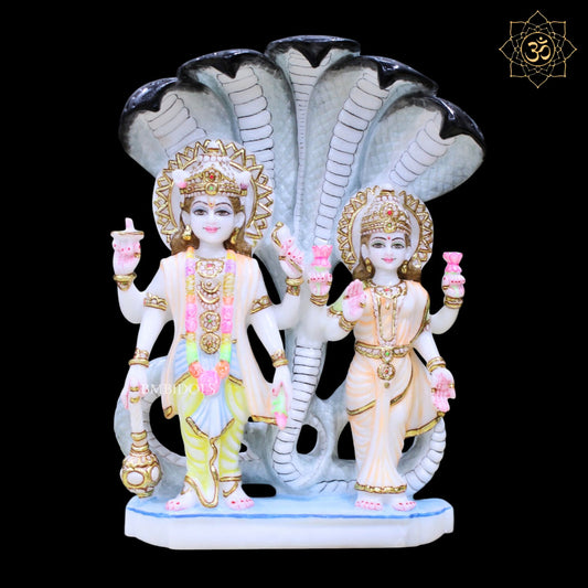 Lakshmi Narayan Marble Murti in 15inches of Makrana Marble