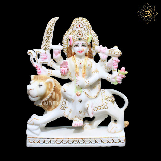 Durga Maa Marble Statue in 10inches in Makrana Marble