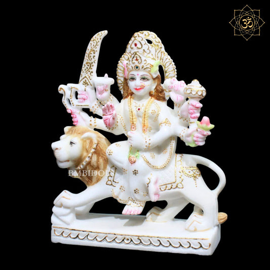 Durga Maa Marble Statue in 10inches in Makrana Marble
