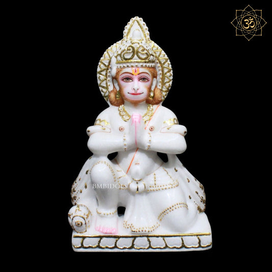Das Hanuman Marble Murti for Homes and Temples in 12inches