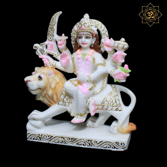Durga Marble Murti for Homes and Temples in 9inches in Makrana Marble