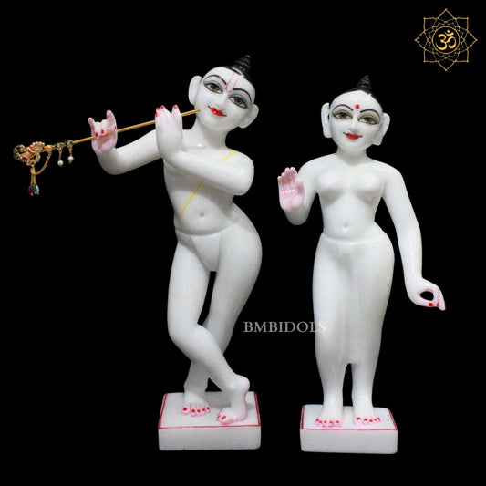 Iskcon Marble Radha Krishna Murti for Home and Mandirs in 18inches