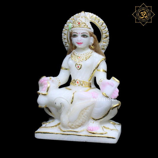 Gayatri Maa Marble Murti for Homes and Temples in 7inches