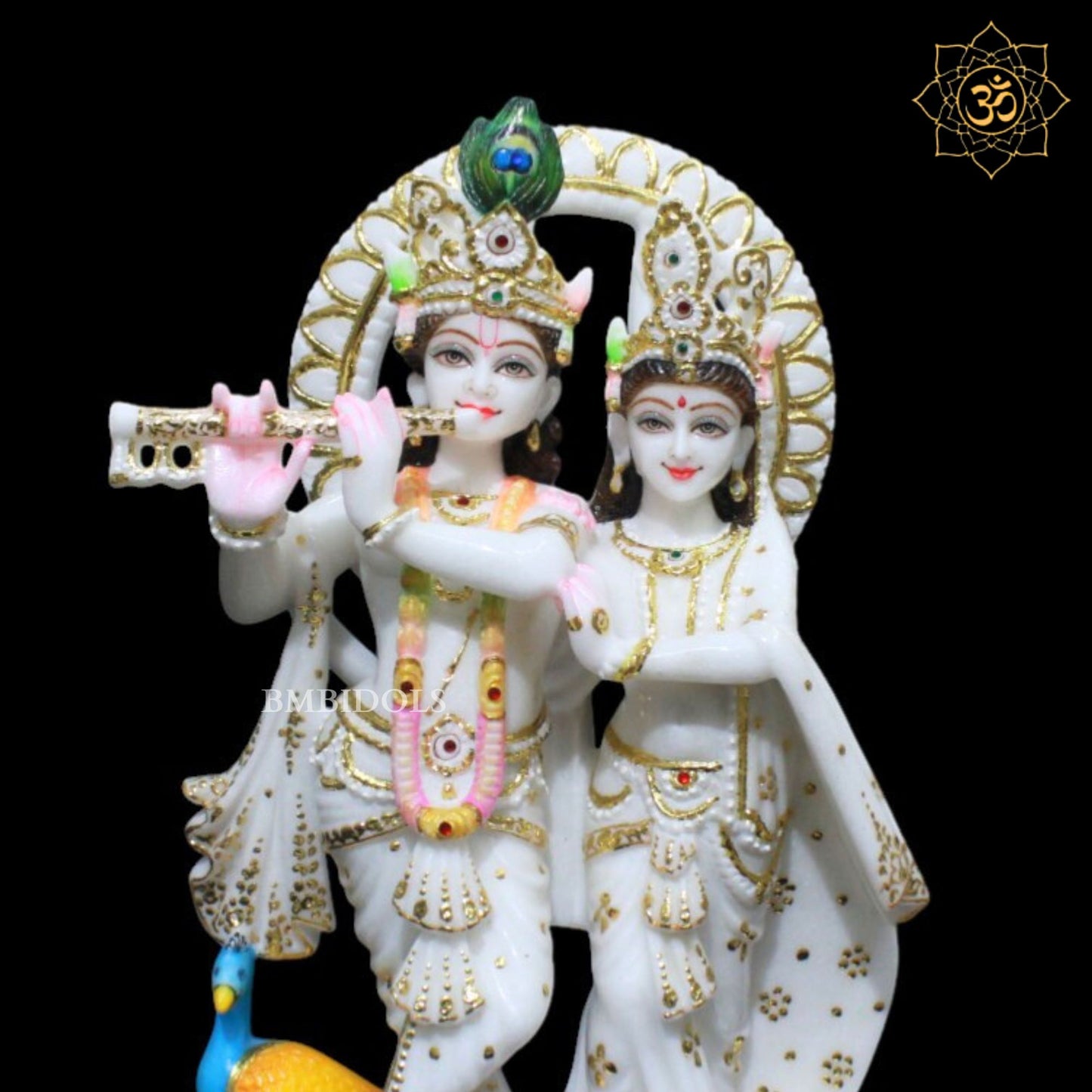 Jugal Radha Krishna Marble Murti for Homes and Temples in 15inches