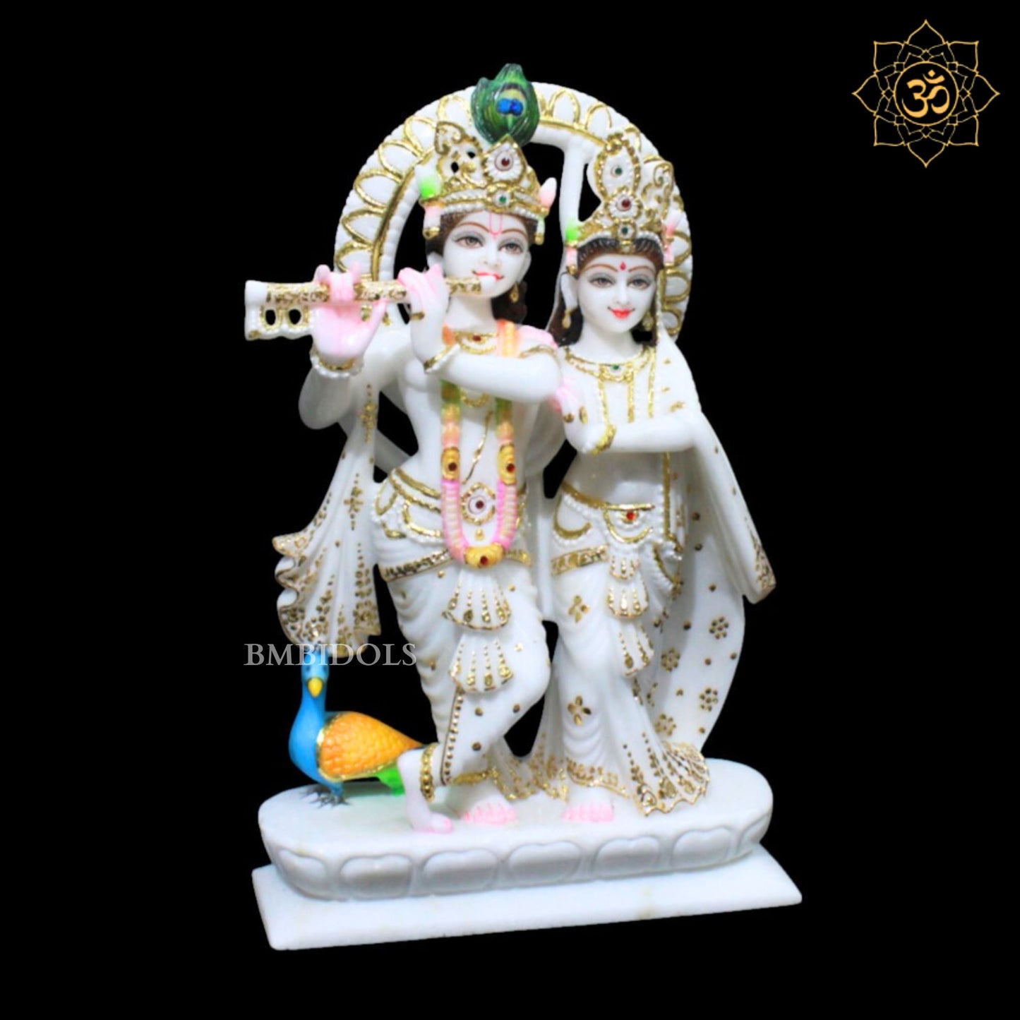 Jugal Radha Krishna Marble Murti for Homes and Temples in 15inches