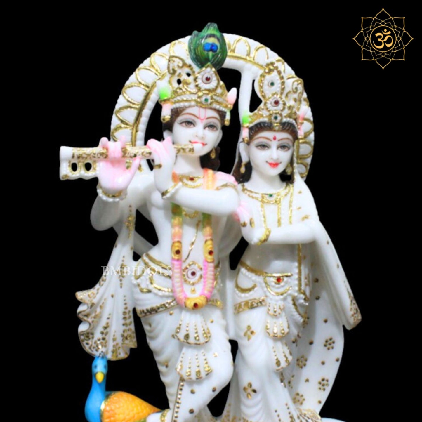 Jugal Radha Krishna Marble Murti for Homes and Temples in 15inches