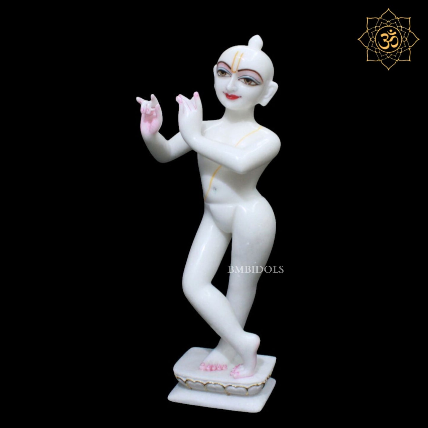 Iskcon Radha Krishna Marble Murti for Homes & Temples in 1.5feet