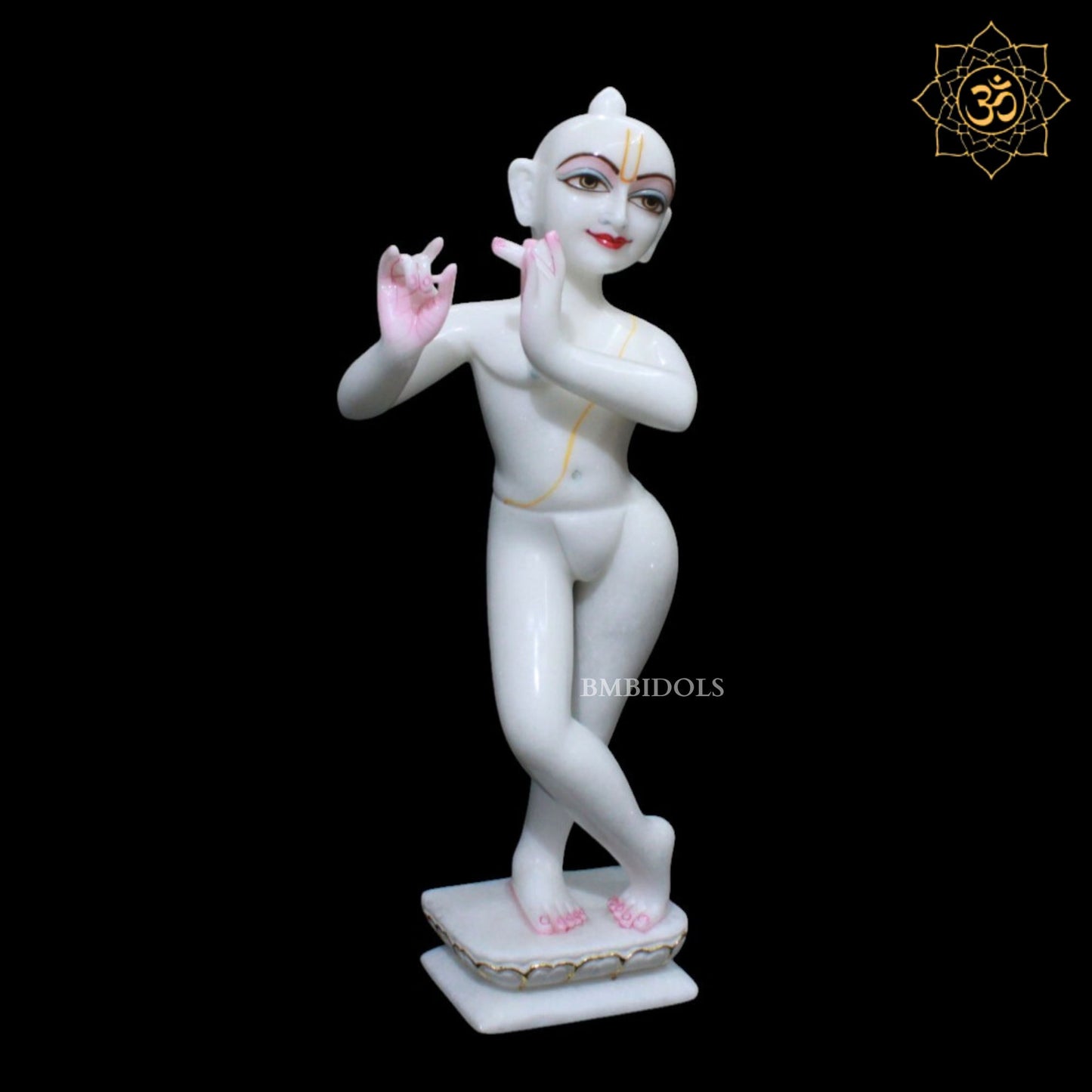 Iskcon Radha Krishna Marble Murti for Homes & Temples in 1.5feet