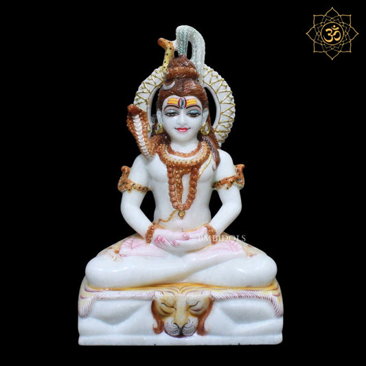 Meditation Marble Shiva Statue for Homes and Temples in 1feet
