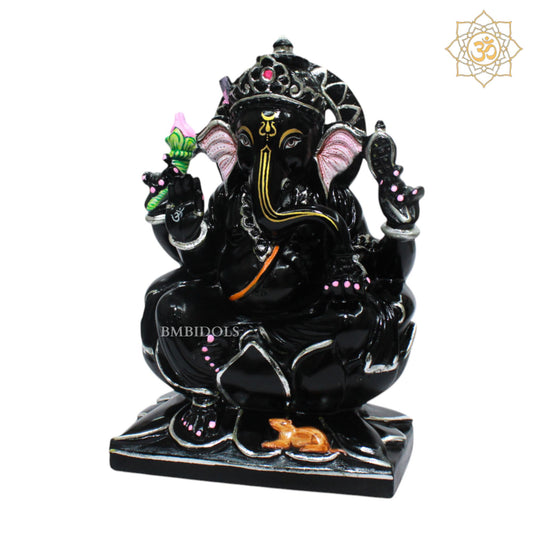 Black Stone Ganesha Statue for Homes and Temples in 1ft(12inch)
