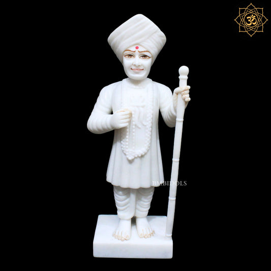 Jalaram Bapa Statue in Makrana Marble for Homes and Temples in 15inches
