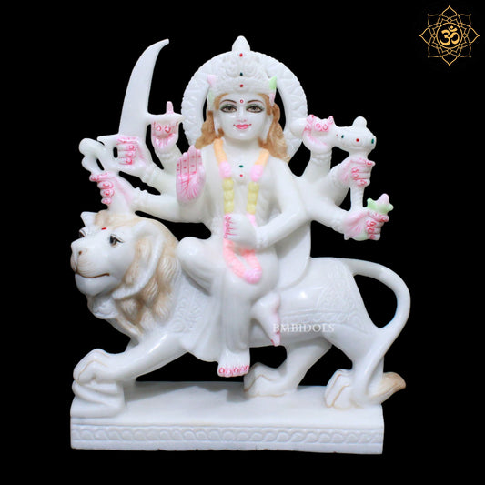 1feet Marble Durga maa Murti for Ghar Mandirs and Temples