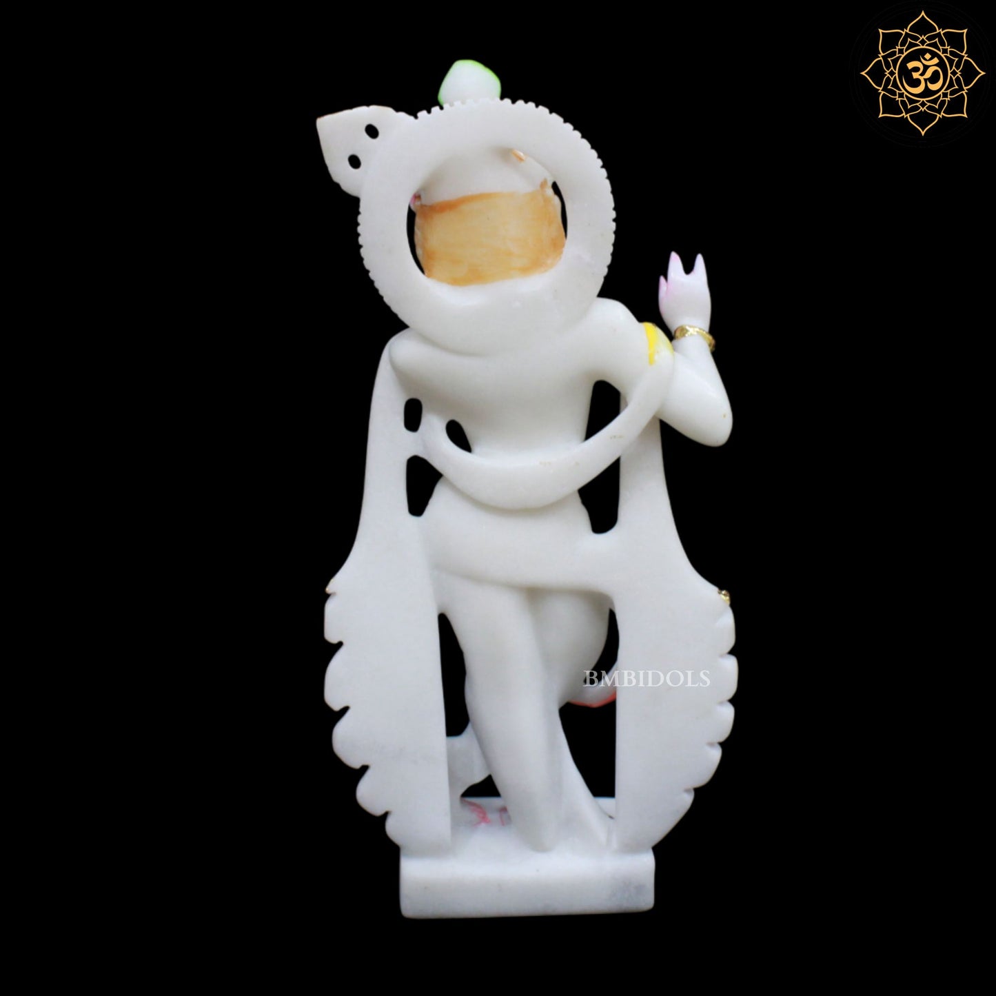 Peacock Radha Krishna Marble Murti for Ghar Mandirs in 1feet